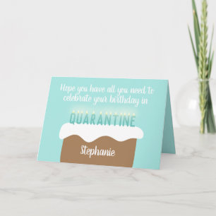 Carte Custom Age Birthday Candles   Quarantine Birthday