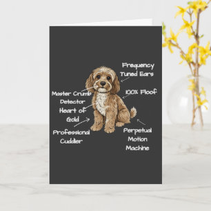 Carte CUSTOM Anatomie Mignonne d'un Amoureux de Cockapoo