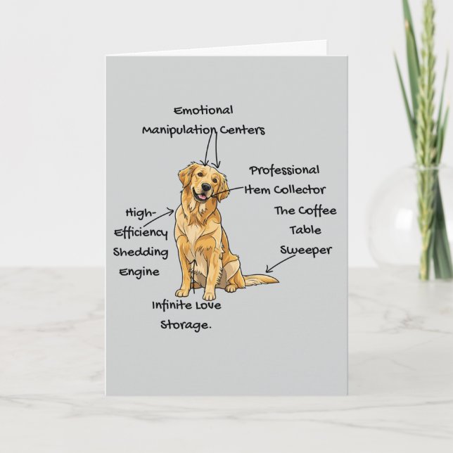 Carte Custom Anatomy of a Golden Retriever (Devant)