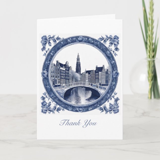 Carte Custom Blue Delft Amsterdam  (Devant)