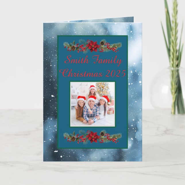 Carte Custom Family Photo Christmas Card (Devant)