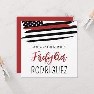 Carte Custom Fire Academy Moderne Firefighter Graduation