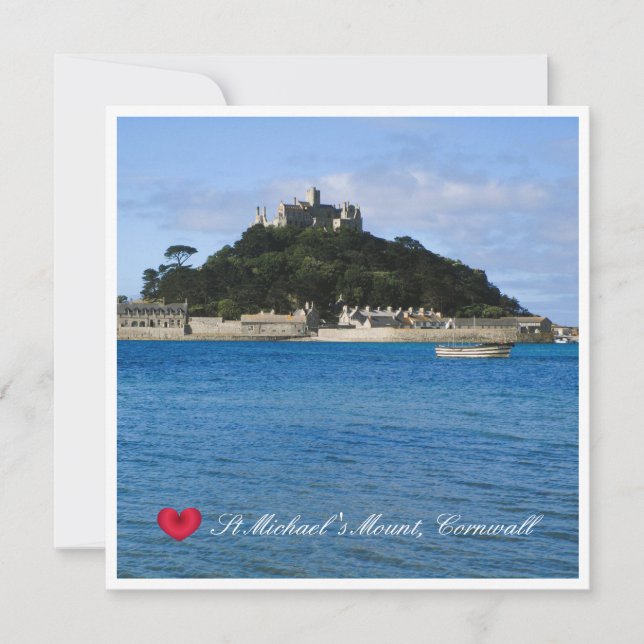 Carte Custom Heart St Michaels Mont Cornwall Photo (Devant)