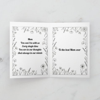 Carte Custom Heartfelt Mother's Day Poem Card.
