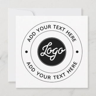 Carte 📝 Custom Logo & Text Personalized Business Event