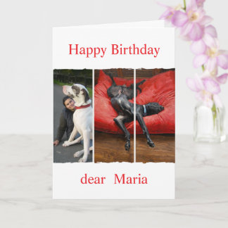 Carte Custom pet (dog) photo and message