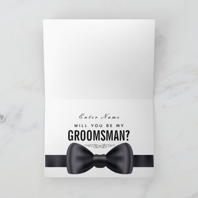 Carte Custom Will You Be My Groomsman or Best Man Card (Intérieur)