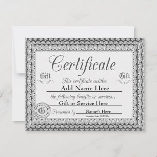 Carte Customise-Le ! Certificat cadeau