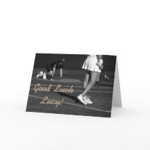 Carte customisible de tennis de bonne chance