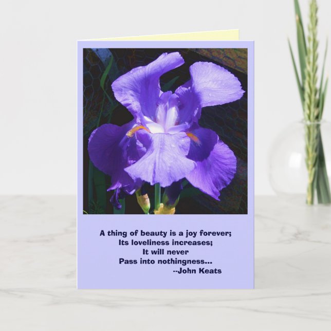 Carte Customizable Card : Iris With Inspirational (Devant)