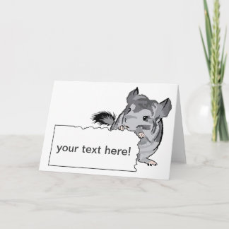 Carte Customizable Chinchilla greeting birthday card