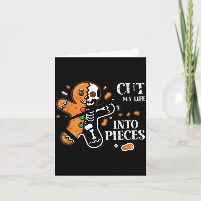 Carte Cut My Life Into Eces Gingerbread Christmas Elder  (Devant)