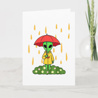 Carte Cute Alien Get Well Soon Card