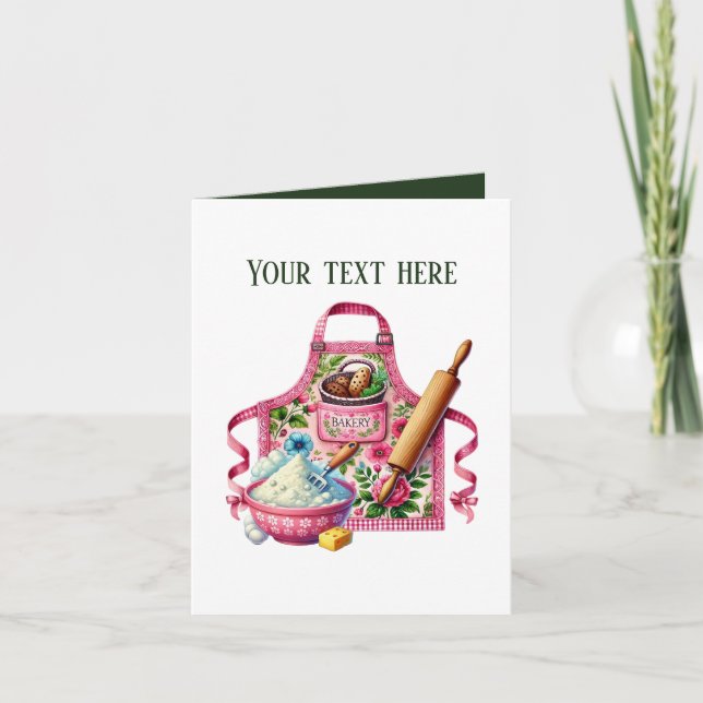 Carte Cute Bakery apron customizable  (Devant)