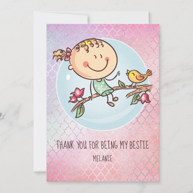 Carte Cute BFF Besties Kawaii Toxits for Girls Friends (Devant)