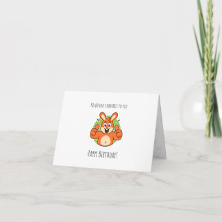 Carte cute bunny Folded Birthday Card Card for kids