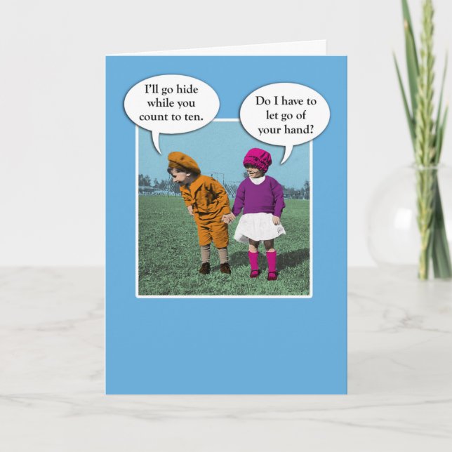 Carte Cute Cacher et rechercher l'amour et la romance (Devant)