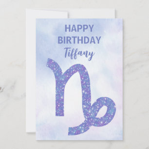 Carte Cute Capricorn Astrologie Personnalisé Joyeux Anni