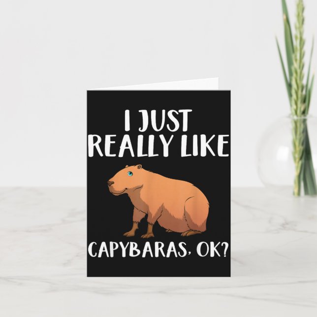 Carte Cute Capybara Art For Men Women Kids Animal Rodent (Devant)