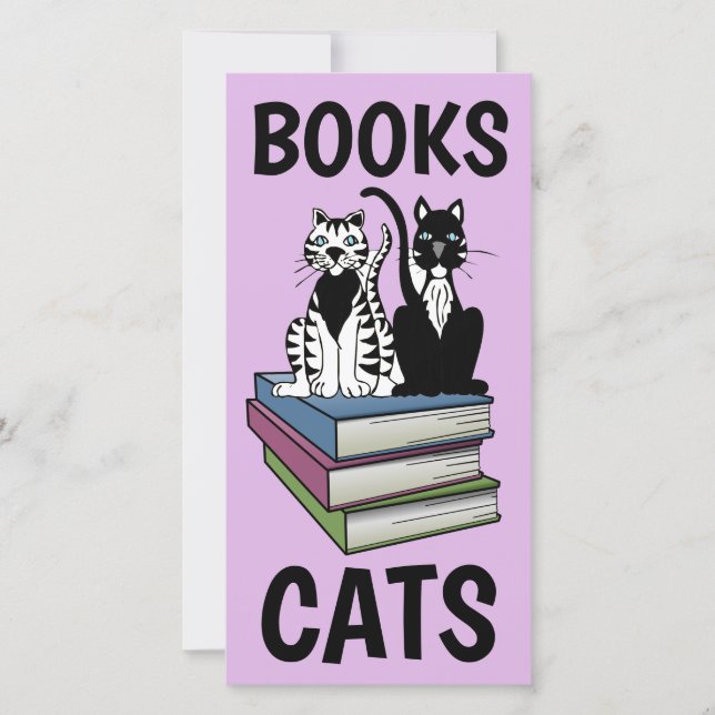 CARTE CUTE CAT CADEAUX SIGNETS DU LIVRE MARKER (Devant)