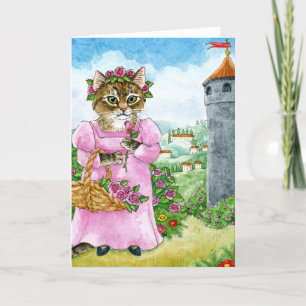 Carte Cute Cat Fairy Tale Rapunzel