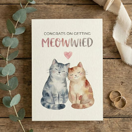 Carte Cute cats wedding card engagement