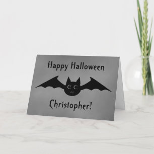 Carte Cute chauve-souris vampire Halloween avec de grand