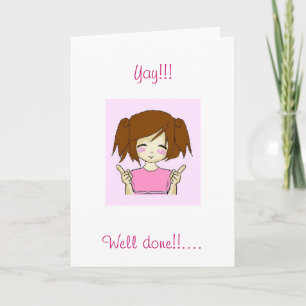 Carte Cute chibi well done