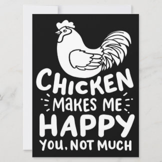 Carte Cute Chicken Farmer Sarcastic| Cadeau Pour La Fête