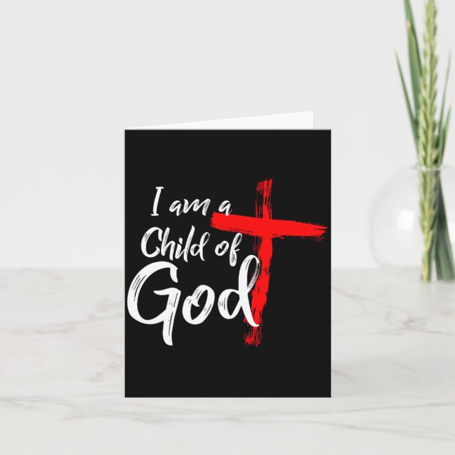 Carte Cute Christian Salvation Quote Gift I Am A Child O (Devant)