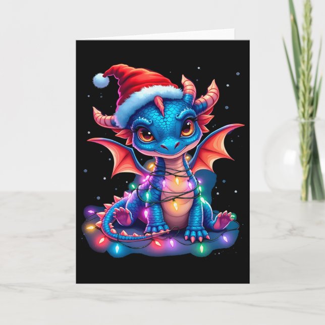 Carte Cute Christmas Dragon  (Devant)