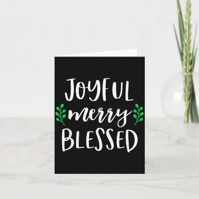 Carte Cute Christmas Shirt For Women Girls Joyful Merry  (Devant)