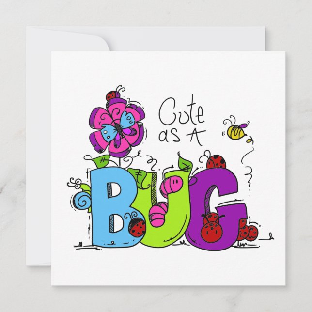 Carte Cute comme un bug (Devant)