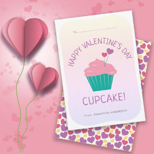 Carte Cute Cupcake Kids Classe Valentine