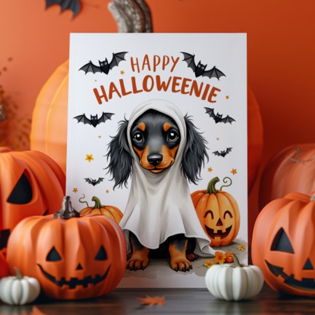 Carte Cute Dachshund Halloween (Créateur téléchargé)