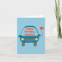 Cute Electric Voiture Personnalisée Anniversaire