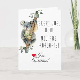 Carte Cute Eucalyptus Koala Vous Êtes Koala-Ty Père Day