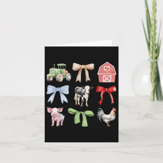 Carte Cute Farm Animaux Vache Cochon Poulet Coquette Agr