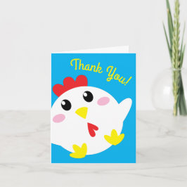Carte Cute ferme de poulet Enfants 1er fête d'anniversai