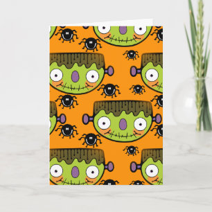 Carte Cute Frankenstein, Spider Halloween
