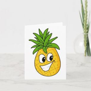 Carte Cute Funny Cartoon Ananas Générique Toute utilisat