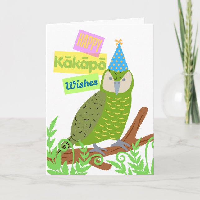 Carte Cute Funny Kakapo Anniversaire Soyez unique (Devant)
