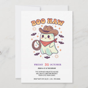 Carte Cute Ghost Cowboy Party