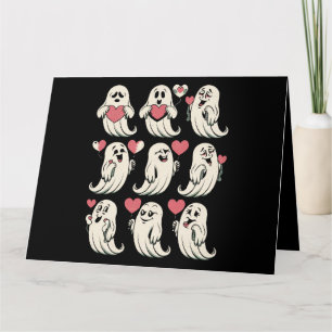 Carte Cute Ghost Lover Coeur Valentines Jour Drôle Coupl