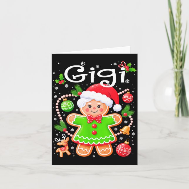 Carte Cute Gigi Gingerbread Family Matching Christmas Co (Devant)