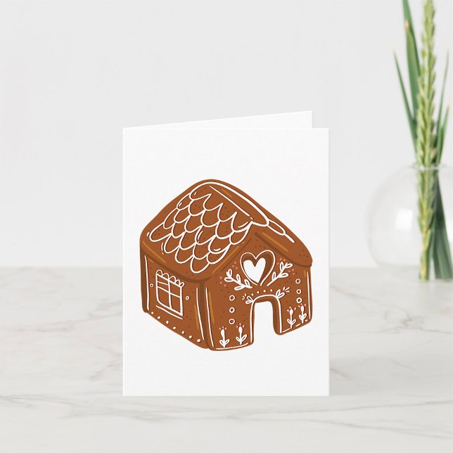 Carte Cute Gingerbread Maison de vacances Cookie (Créateur téléchargé)
