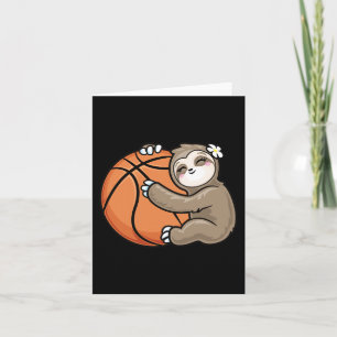Carte Cute Girl Loth Sloth Basketball