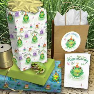 Carte Cute grenouille d'anniversaire