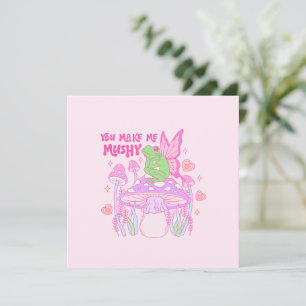 Carte Cute grenouille et champignon - Vous me faites bou