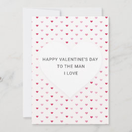 Carte Cute Heart Pattern Romantic Valentine's Day Card